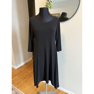 ALFANI Women's Size 6 Black Pullover Stretch Hi-lo Black Dress